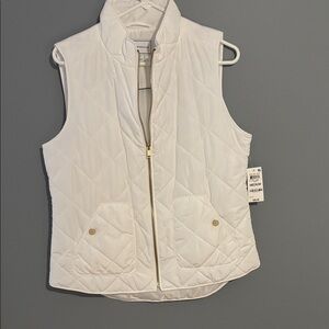 White Quilted Vest